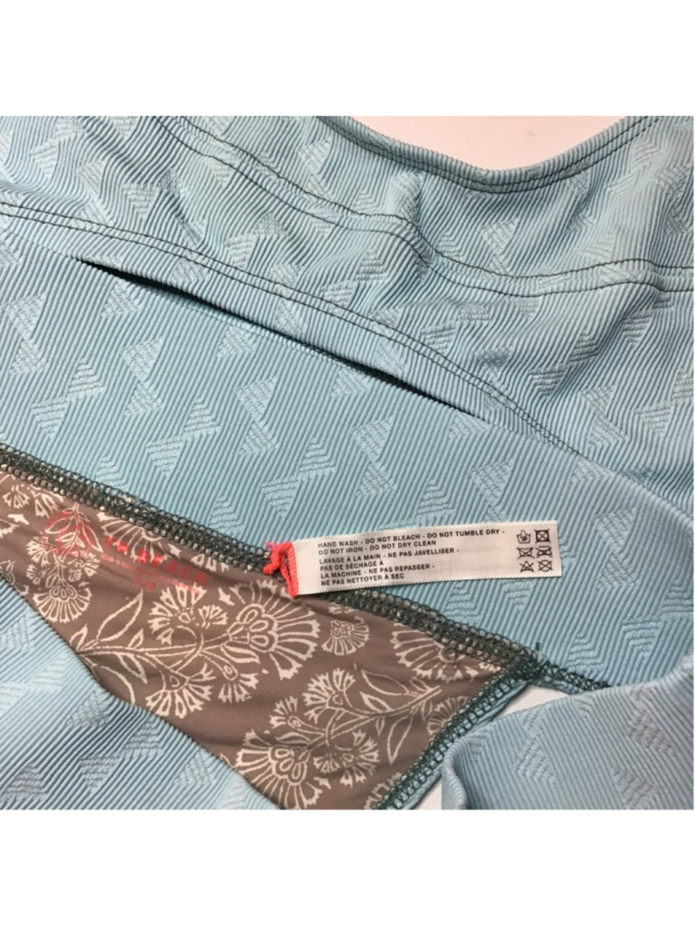 FP Beach Light Blue Ribbed Bikini Set Sz L - Picture 11 of 11